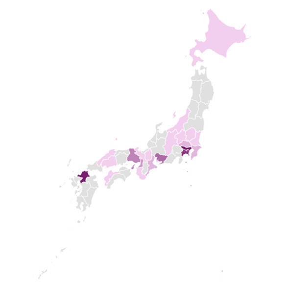 ①どこにお住まいの方が多いですか？